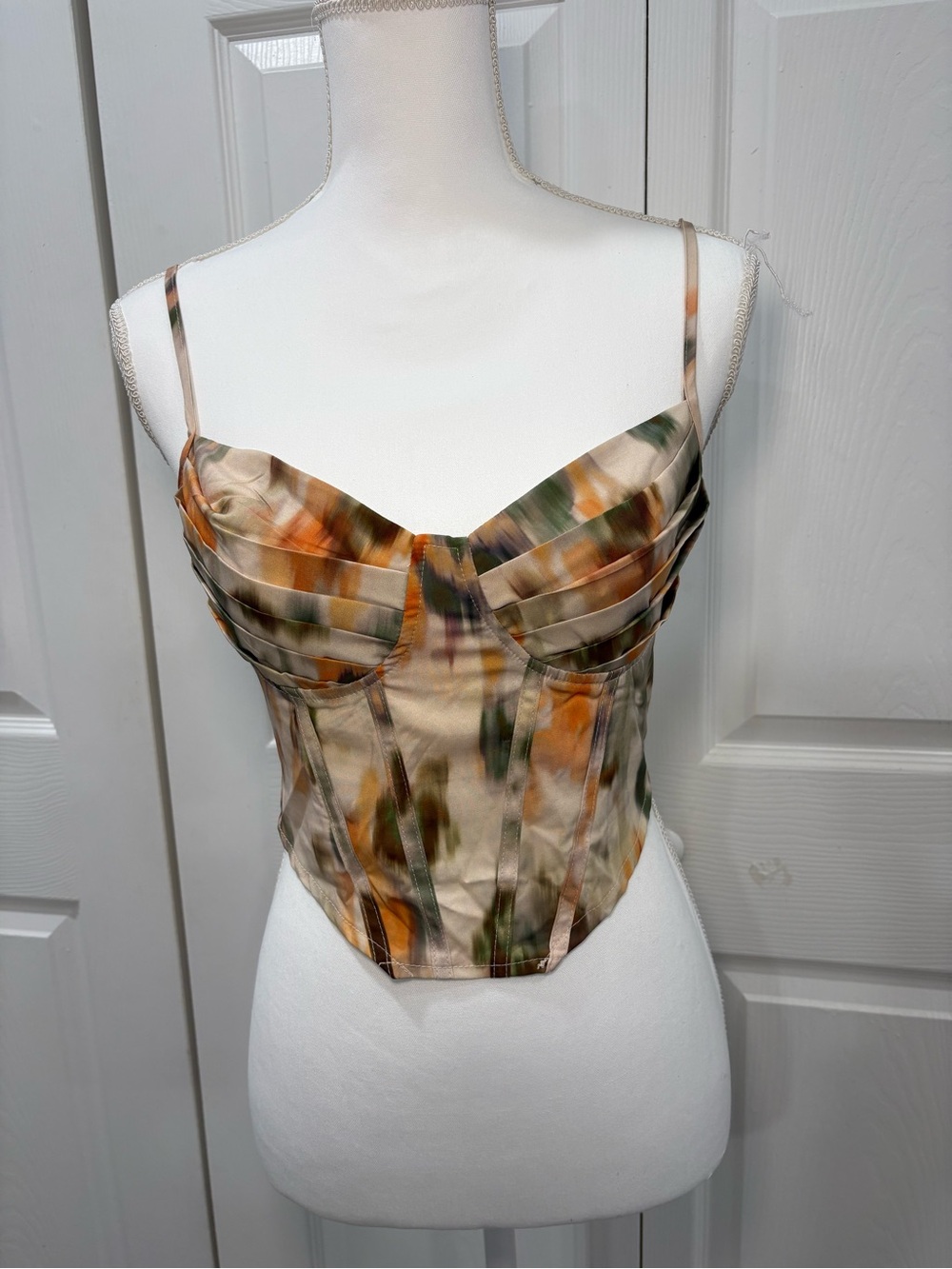 SHEIN Earthy Toned Bustier Top
